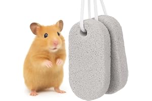 OIXEYA 2 pièces Pierre de broyage minérale Pour dents de rongeurs Jouet à mâcher Animaux de compagnie Hamster Écureuil Jouet à Ronger pour Lapin Hamster Petits Rongeurs Chinchilla Cochon d'Inde Perroquet