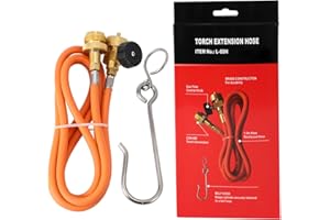 Wobekuy Welding Torch Hose CGA600 1.5M (5Ft) Hose and Belt for MAPP Torch Kit
