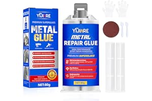 YIJIARE Pegamento para Metales, Epoxi de Fundición Impermeable de 80g Alta Resistencia, El Adhesivo y Relleno Líquido Más Fuerte para Metales, Plásticos, Acero Inoxidable, Cemento, Cerámica
