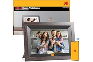 KODAK Cadre Photo Numérique WiFi 10,1 Pouces,Cadre Photo Electronique avec 32Go de Mémoire, Écran Tactile HD 1280x800 IPS pour Partager Photos et Vidéos, Support Multilingue, Rotation Automatique