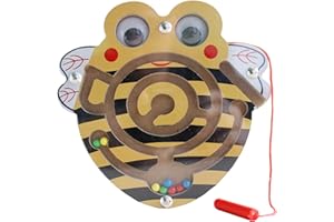 Oostifun FunnyGoo Mini Pen Driving Wooden Bead Maze Labyrinth for kids Perfect Xmas (Bee honeybee)