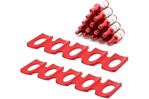 YANCLIFE Portabottiglie Vino Lattine, 2 Pezzi Stuoia Impilabile per Bottiglie Portabottiglie Portatile e Pieghevole Organizer per Frigorifero per Impilare Birra, Bottiglie, Lattine, Soda