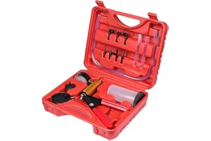 WiMas vakuumpumpe Vakuumtester Bremsentlüftungssatz mit Vakuummeter, Adapter für Kraftfahrzeuge, LKW und Motorräder