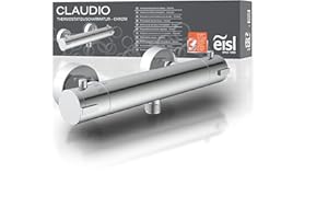 EISL CLT168ACR armatura prysznicowa CLAUDIO chromowana, bateria mieszająca z termostatem, armatura termostatyczna z blokadą bezpieczeństwa w temperaturze 38°C, armatura prysznicowa z funkcją