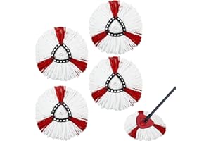 HAOYULUO 4 Pièces Têtes de Rechange pour vileda serpillière,Recharge Balai Serpillère Microfibre avec Vileda, Têtes de vadrouille compatibles avec Les vadrouilles Vileda，pour Tous Les sols