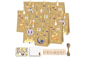 CAPGOOST Calendrier Ramadan, Calendrier de l'Avent Ramadan, 30 Sacs Cadeaux de Ramadan, DIY Calendrier du Ramadan à Remplir, DIY Decoration Ramadan, Décorations Eid Mubarak, Calendrier Ramadan pour Enfants