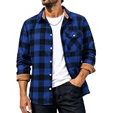 SwissWell Men's Plaid Shirt Flannel Lumberjack | Lumberjack Casual Shirt Plaid Flannel Men's Sweatshirts Long Sleeve Overshir