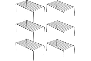 ARCCI Kitchen Cabinet Shelf Organizer Set of 6, Medium (33 x 24 x 15 cm) Rustproof Metal Wire Pantry Storage Shelves, Dish Plate Racks for Cabinets, Freezer, Counter, Cupboard Organizers and Storage