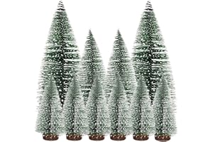 SICAHOMY 10 Stück Weihnachtsbaum Mini Künstlich 10/15/20cm Miniatur Tannenbaum Grün Mini Weihnachts Baum Klein Miniatur Tanne Mini Weihnachts Baum Dekoration Geschenk Tischdeko, DIY, Schaufenster