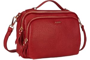 Gladdon Borse a tracolla da donna, piccole borse a tracolla con tasche multiple, pelle PU, cerniera, borsa a tracolla alla moda con tracolla regolabile e rimovibile, piccola