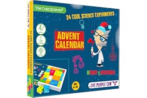 PC THE PURPLE COW The Crazy Scientist Advent Calendar - 24 Cool Science Experiments - 2025 Countdown to Christmas for Kids Who Love Science. Age 8-99