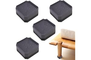 DHISPERARES 4 Stück 4 cm Möbelerhöhung, Durchmesser 8.5 cm Möbelerhöher Eckig, Anti-Rutsch-Kunststoff Tischerhöhung, Kann 200kg Tragen, Couch Erhöhung für Waschmaschinen, Tische, Sofas und Stühle Verwendet