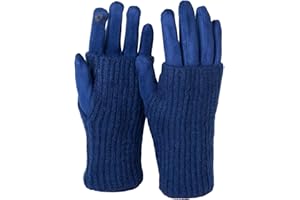styleBREAKER Gants pour écran tactile 3 en 1 pour femmes avec poignets en tricot amovibles | Gants d'hiver | 3 variantes de port | Doux chaud élastique dans de nombreuses couleurs