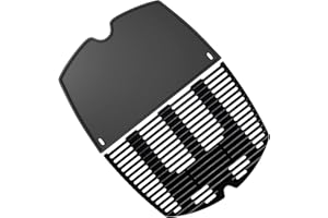 Vnierxful 7646 Grillrost und 6506 Grillplatte Ersatzteile Zubehör für Weber Q300 Q320 Q3000 Q3100 Q3200 Series Gasgrill, Gusseisen Grillpfanne Zubehör für Weber 7584 6560, 2Pack