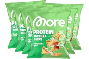 ‎MORE NUTRITION MORE Protein Tortilla Chips, 6er Box, Sour Cream and Onion