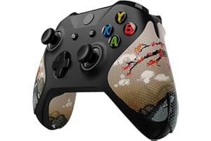 eXtremeRate View of Rising Sun Controller Grip for Xbox One S/X, Professional Textured Rubber Pads Handle Grips