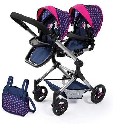 Bayer Chic 2000 Poussette Twinny pour Deux poupées - Poussette jumelle