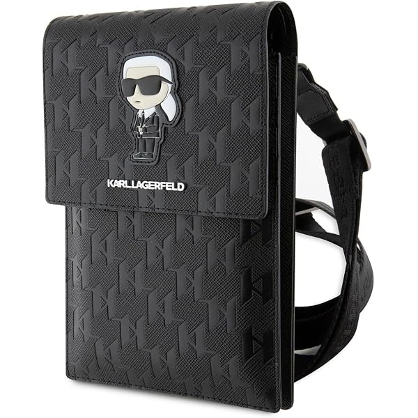 Karl Lagerfeld Saffiano Monogram Book pro Apple iPhone 11 černé