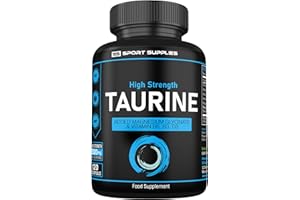 SS SPORT SUPPLIES Taurine Supplement 1500mg Capsules Per Serving - Added Magnesium Glycinate, Vitamin B6, B3 and Vitamin D3-120 High Strength Taurine Capsules - (2 Capsules Per Serving)