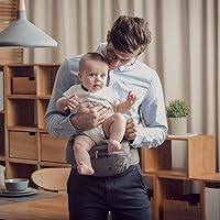 Bebamour Portabebé plegable Asiento de cadera Asiento ergonómico para la cintura de niños pequeños de 0 a 36 meses...