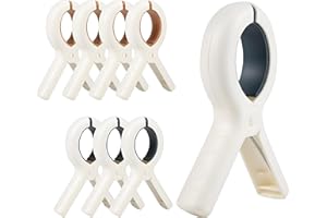 NOKWOCY 8 pièces Grosse Pince à Linge,Pinces à Serviettes,Pince Serviette Plage,Pinces à Serviettes de Bain,Clips de Transat,Pince à Linge à Fort Grip pour Transat,Linge,Transats,pour Plage,Piscine,Jardin