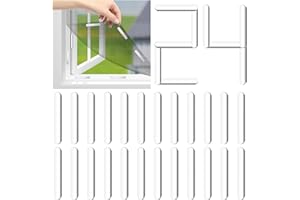 Wothfav Imanes para Mosquiteras, 24 Piezas Tiras Magnéticas, Imanes Autoadhesivos para Mosquiteras de Ventanas, Sin Taladrar, Imanes de 5mm Espesor para Ventana Abatible Horizontal