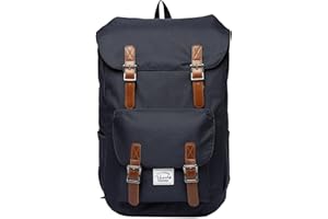 VASCHY Zaino Uomo, Zaino Università Vintage Zaino Donna Zaino Scuola Superiore Zaino da Viaggio Casual Zaino Porta PC 15.6 Pollici Zaino Mare Zainetto Uomo Pelle Trekking Campeggio Regalo di Natale