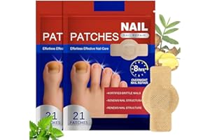 XINRONGDA 42 stück Nagelpflaster, Nail Care Patches, Nagel-Patches, Mehrzweck Zehennagelreparatur Pads für Beschädigte Nägel und Erscheinungsbild Verfärbter Nägel
