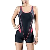Dolamen Donna One Piece Boyleg Sport costumi da bagno Costume da bagno, Built-in Coppa pancia controllo Athletic SwimVestito 