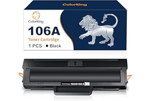 ColorKing 106A W1106A Toner Cartridge Compatible for HP 106A W1106A for HP Laser 107w 107a 107r MFP 135w 135a 135r 135wg MFP 137fnw 137fwg 106A Black (1-Pack)