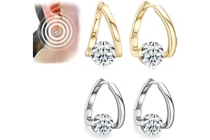HOLIBAO Boucles d’oreilles Flysmus Halolux pour femmes en germanium pour la magnétothérapie et l’acupuncture, favorisent le drainage lymphatique