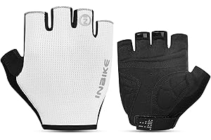 INBIKE Guantes Ciclismo Medio Dedo Verano MTB Bicicleta de Montaña Transpirable 3mm Acolchado Conducción Senderismo Ciclo para Hombre Mujer IHC219