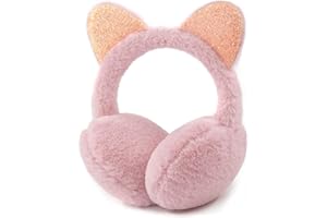 SEYUFN Paraorecchie per ragazze, scaldabagni morbidi in peluche per bambini, copriorecchie regolabili, graziosi paraorecchie per esterni