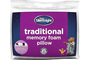 Silentnight Poduszka z pianki z pamięcią kształtu, mikrofibra, biała, pojedyncza (opakowanie może się różnić)