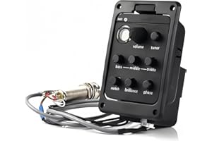 UMBREAN Akustikgitarre Vorverstärker Tonabnehmer mit Stimmgerät