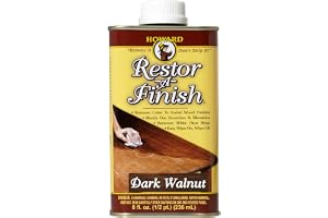 Howard Restor-A-Finish Dark Walnut RF6008 återställer den ursprungliga finishen på trämöbler 236 ml
