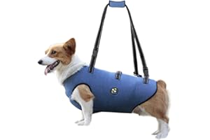 Coodeo Uprząż do podnoszenia psa, wsparcie dla zwierząt domowych, regulowane wyściełane, oddychające paski dla starych, niepełnosprawnych, urazów stawów, zapalenia stawów, utraty stabilności, spacery