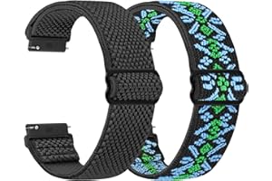 WNIPH Compatible con Correas de Reloj de 18 mm, 20 mm, 22 mm, Pulsera de Repuesto de Liberación Rápida, Correas Ajustables de Nailon Elástico Solo Loop,Adecuado para Hombres y Mujeres