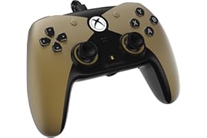 Hyperkin Competitor Wired Controller für Xbox Series X|S, Xbox One, PC – Offiziell lizenziert für Xbox|Hall-Effekt-Joysticks|Impuls-Trigger|symmetr. Layout|präzises Steuerkreuz|Rückseitentasten|gold