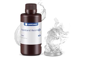 ANYCUBIC Standard Resin V2 500g, 3D Drucker Resin, 405nm LCD SLA Rapid UV Aushärtung Resin, Hochpräzises und schnelles Photopolymer Harz für LCD/DLP/SLA 3D Druck, Transluzent
