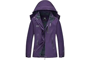 DCmount Womens Waterproof Jacket Ladies Hooded Raincoat Softshell