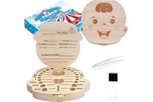 PAMBO Baby Tooth Fairy Box Keepsake for Lost Tooth Boys| Tooth Holder for Kids | Baby Shower & Birthday Gift