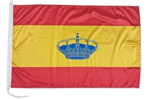 PANDIUI23 Bandera de España para barcos de 60 x 90 cm. Peso de la tela: estampada, resistente, con punto y lazo, bandera nautika española de 60 x 90 cm (España)