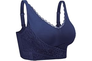 iClosam Sujetador Deportivo Mujer Encaje Sujetadores Mujer con Almohadillas Extraíbles Bra Deporte Sin Costuras 1/2/3 Piezas para Gimnasio Yoga Bailar Fitness L-3XL