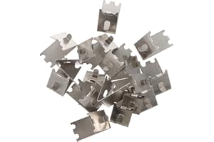 OSALADI 20 Pezzi Clip per Ripiano Congelatore Supporto per Mensola Frigo Frigorifero Ganci in Acciaio Inox Clip per Mensola per Frigorifero Frigorifero Argento