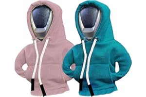 RHZXD 2 Pcs Gear Stick Hoodie, Blue & Pink Gearstick Hoodie, Gear Shift Hoodie, Creative Hoodie Car Gear Stick Cover, Funny Car Accessories, Universal Auto Gear Knob Hoodie