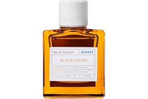 KORRES BLACK SUGAR Eau de Toilette para mujer, fragancia femenina floral, dulce, lujosa y oriental, sin ftalatos, parabenos, nitromusks ni PCM, vegana, 50 ml