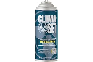 CLIMA SET ClimaSet Remplacement du gaz refrigerant R134a 1x170 g pour Climatisation, Climatiseur - Remplace R134a R12, Recharge climatisation voiture - Gaz R134a - cartouche gaz - ECO