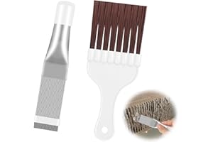 LOBVABA 2-Teiliges Set Kondensator Reinigung Kamm,Lamellenkamm,Klimaanlage Kondensator Flosse Kamm,Klimaanlage Fin Reiniger Spule Kondensator Bürste,Flosse Bürste,Zur Reinigung von Heizkörpern, Kühlschlangen