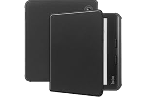 Vakarey Kolorowe etui Kobo Libra - ultra cienkie z automatycznym budzeniem/uśpieniem etui do Kobo Libra 2, czarne